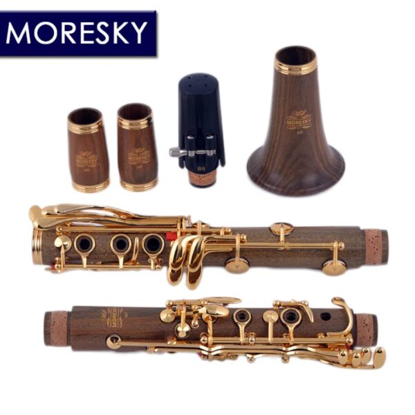 Clarinete Sib Madeira Guatemalense Chaves Dourada